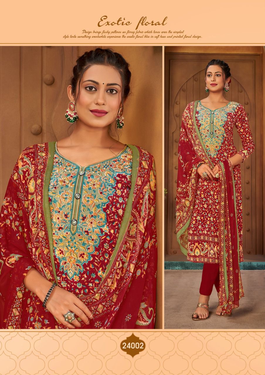 Roli Moli Zaara 4 Winter Casual Wear Designer Printed Pashmina Dress Collection